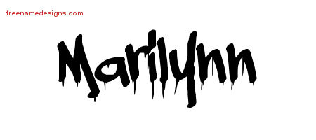 Graffiti Name Tattoo Designs Marilynn Free Lettering