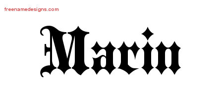 Old English Name Tattoo Designs Marin Free