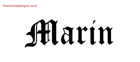Blackletter Name Tattoo Designs Marin Graphic Download