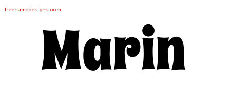 Groovy Name Tattoo Designs Marin Free Lettering