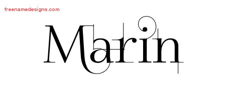 Decorated Name Tattoo Designs Marin Free