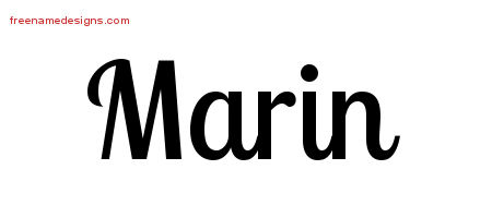 Handwritten Name Tattoo Designs Marin Free Download