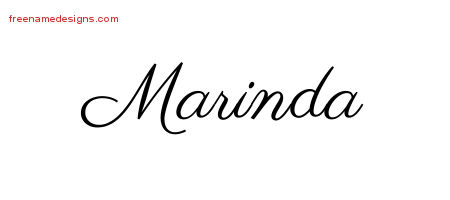 Classic Name Tattoo Designs Marinda Graphic Download
