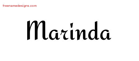 Calligraphic Stylish Name Tattoo Designs Marinda Download Free