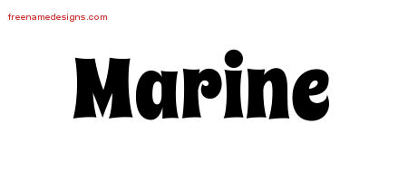Groovy Name Tattoo Designs Marine Free Lettering