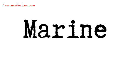 Typewriter Name Tattoo Designs Marine Free Download