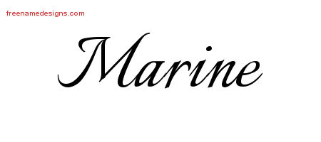 Calligraphic Name Tattoo Designs Marine Download Free