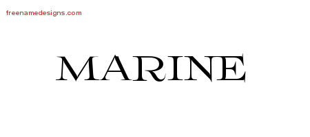 Flourishes Name Tattoo Designs Marine Printable