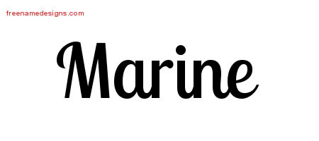 Handwritten Name Tattoo Designs Marine Free Download