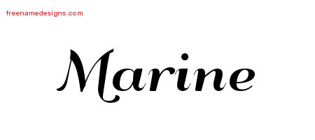Art Deco Name Tattoo Designs Marine Printable