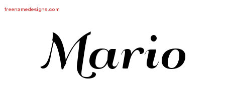 Art Deco Name Tattoo Designs Mario Printable