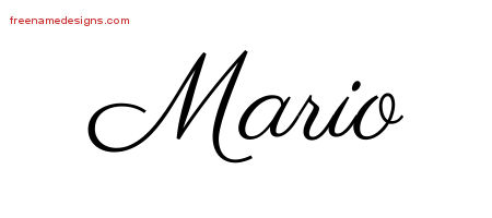 Classic Name Tattoo Designs Mario Graphic Download
