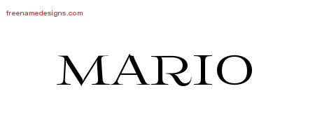 Flourishes Name Tattoo Designs Mario Printable