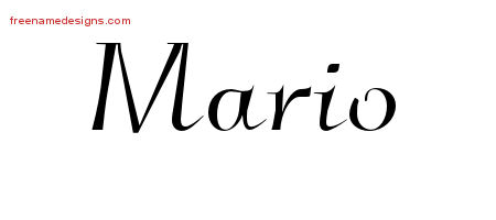 Elegant Name Tattoo Designs Mario Free Graphic