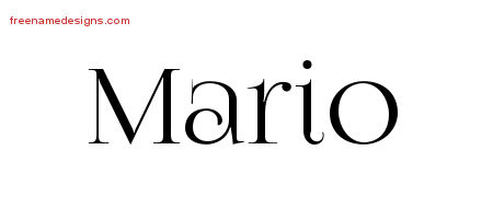 Vintage Name Tattoo Designs Mario Free Download