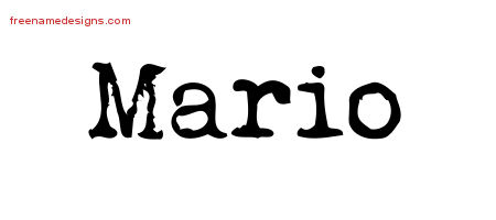 Vintage Writer Name Tattoo Designs Mario Free