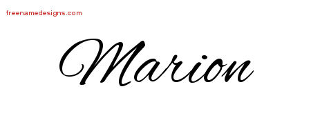 Cursive Name Tattoo Designs Marion Download Free