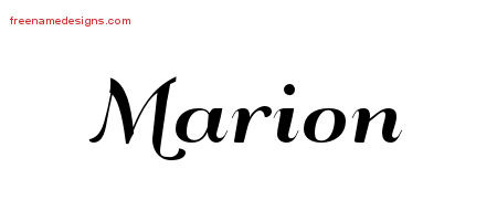 Art Deco Name Tattoo Designs Marion Printable