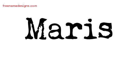 Vintage Writer Name Tattoo Designs Maris Free Lettering