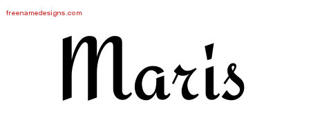 Calligraphic Stylish Name Tattoo Designs Maris Download Free