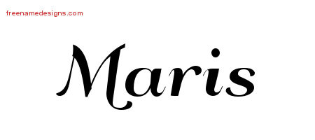 Art Deco Name Tattoo Designs Maris Printable