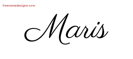 Classic Name Tattoo Designs Maris Graphic Download