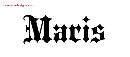 Old English Name Tattoo Designs Maris Free