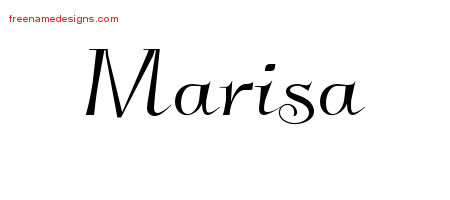 Elegant Name Tattoo Designs Marisa Free Graphic