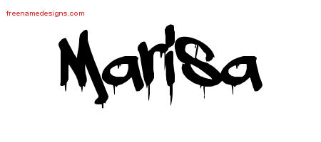 Graffiti Name Tattoo Designs Marisa Free Lettering