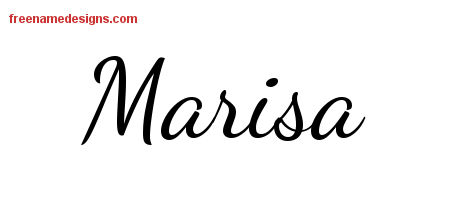 Lively Script Name Tattoo Designs Marisa Free Printout