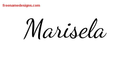 Lively Script Name Tattoo Designs Marisela Free Printout
