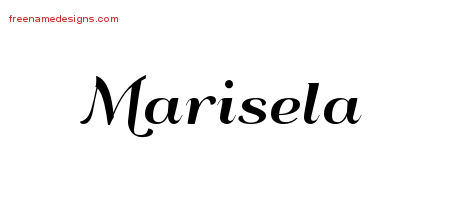 Art Deco Name Tattoo Designs Marisela Printable