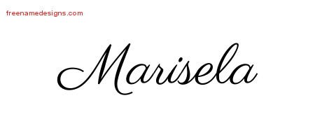 Classic Name Tattoo Designs Marisela Graphic Download