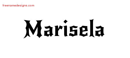 Gothic Name Tattoo Designs Marisela Free Graphic