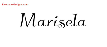 Elegant Name Tattoo Designs Marisela Free Graphic