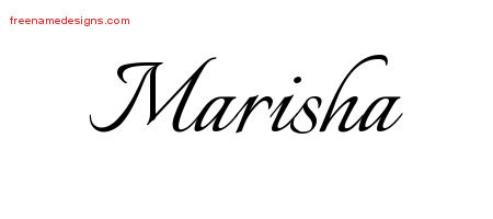 Calligraphic Name Tattoo Designs Marisha Download Free