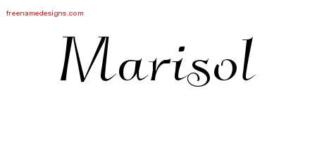 Elegant Name Tattoo Designs Marisol Free Graphic