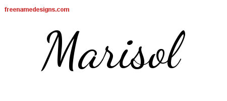 Lively Script Name Tattoo Designs Marisol Free Printout