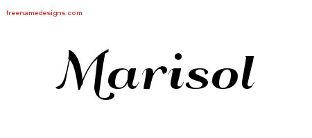 Art Deco Name Tattoo Designs Marisol Printable