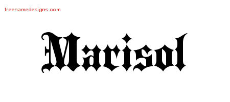 Old English Name Tattoo Designs Marisol Free