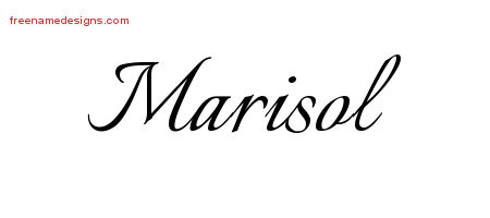 Calligraphic Name Tattoo Designs Marisol Download Free