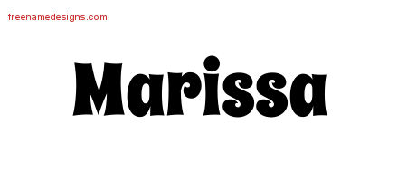 Groovy Name Tattoo Designs Marissa Free Lettering