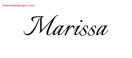 Calligraphic Name Tattoo Designs Marissa Download Free