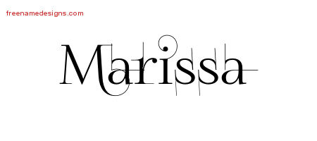 Decorated Name Tattoo Designs Marissa Free