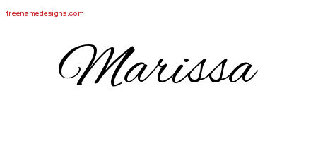 Cursive Name Tattoo Designs Marissa Download Free