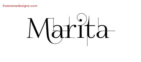 Decorated Name Tattoo Designs Marita Free