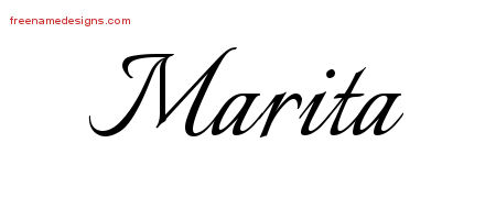 Calligraphic Name Tattoo Designs Marita Download Free