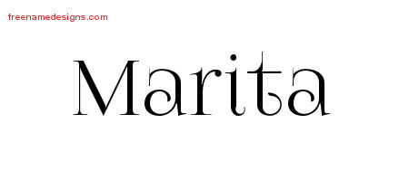 Vintage Name Tattoo Designs Marita Free Download