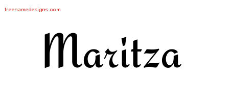 Calligraphic Stylish Name Tattoo Designs Maritza Download Free