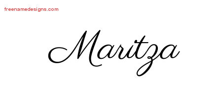Classic Name Tattoo Designs Maritza Graphic Download